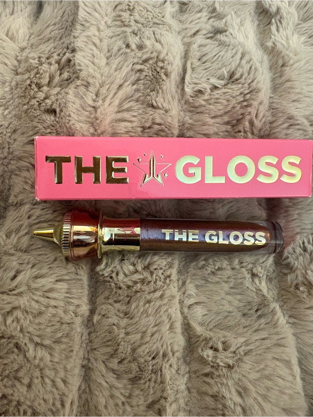 Jeffree Star The Gloss Shimmery Brown Lip Gloss with Gold Cap
